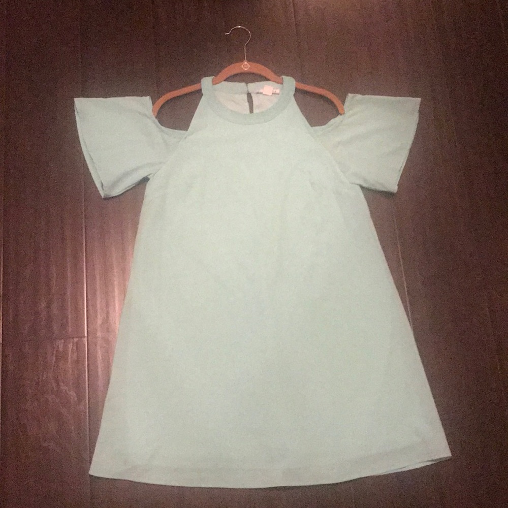 Cute Mint Cold Shoulder Dress